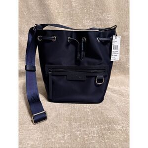 NWT Long Champ Women's Le Pliage Neoprene Bucket Crossbody Bag Navy Small