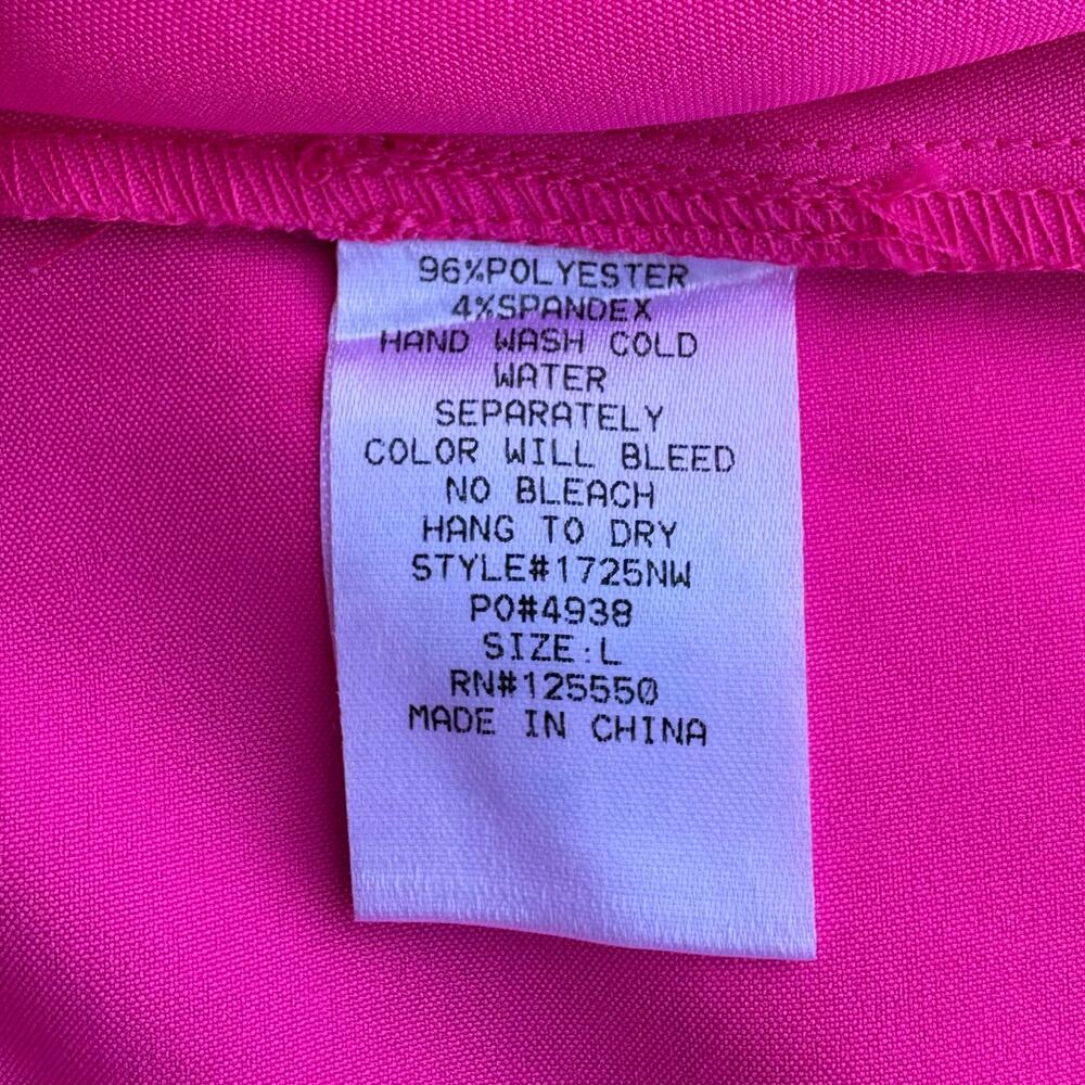 Naked Wardrobe Pink Wide Leg Pants High Rise Zip Front Stretch Size L NWT - Picture 4 of 6