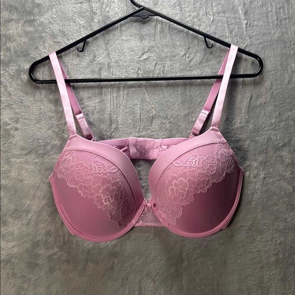 Maidenform Lilac Purple Lace Push-up Underwire Bra Size 38D