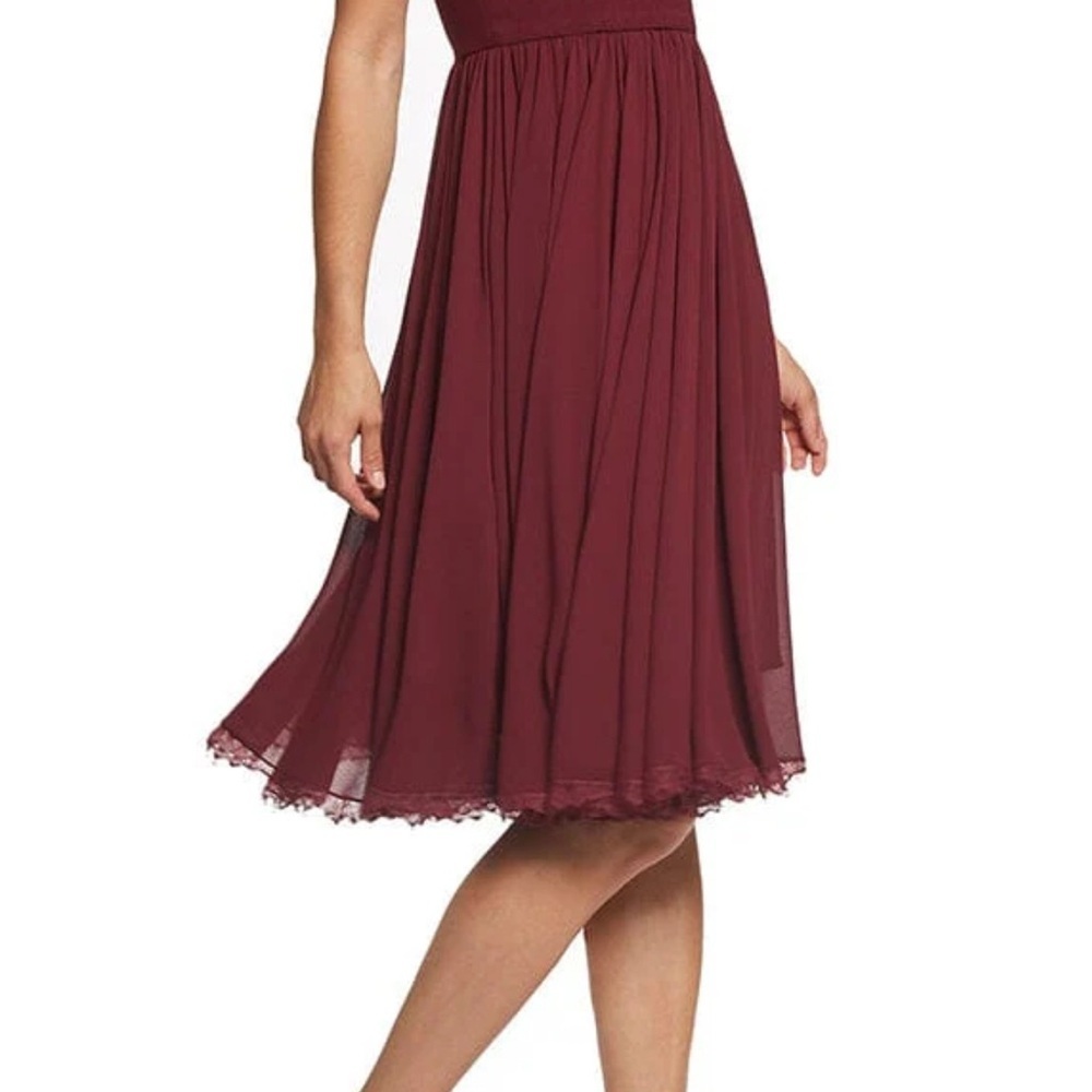 Dress The Population ‘Corey’Burgundy Dress MRSP $198 - Picture 3 of 9