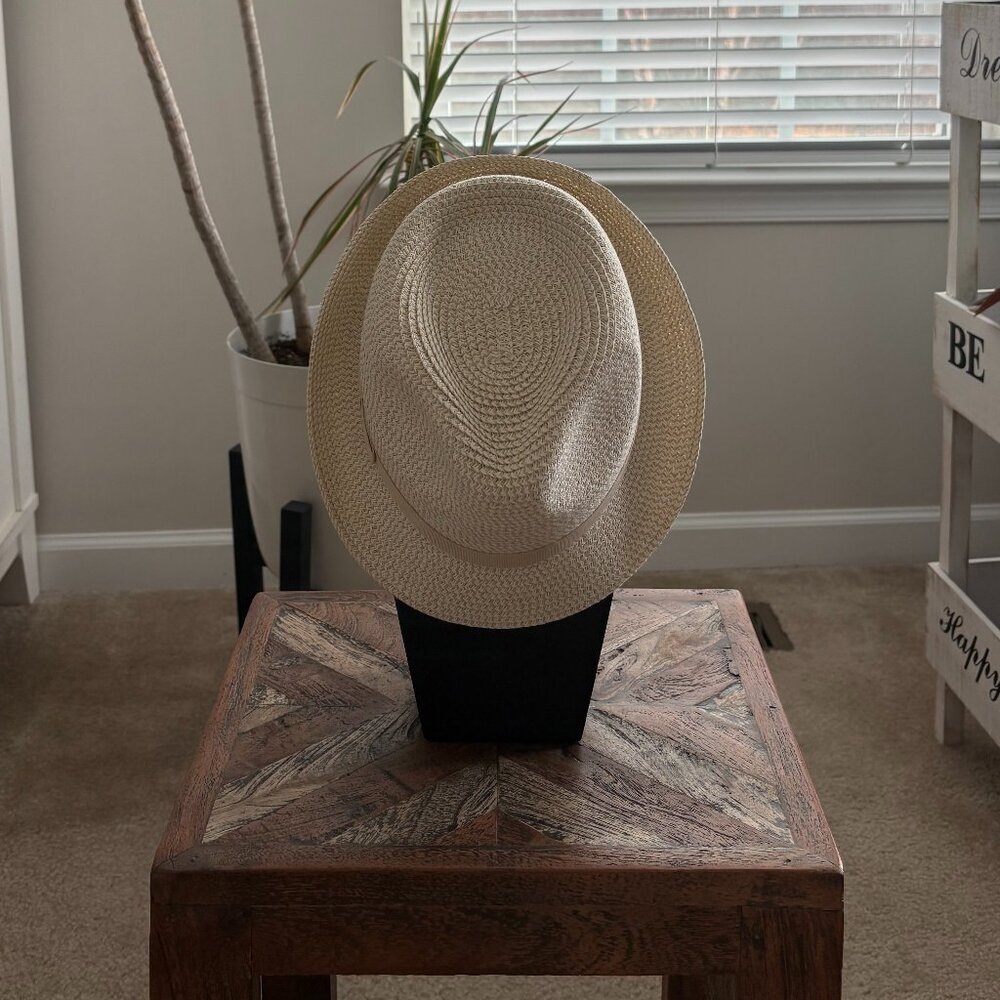 Sonoma Goods For Life Women's Packable Ivory Combo Classic Fedora Size OS