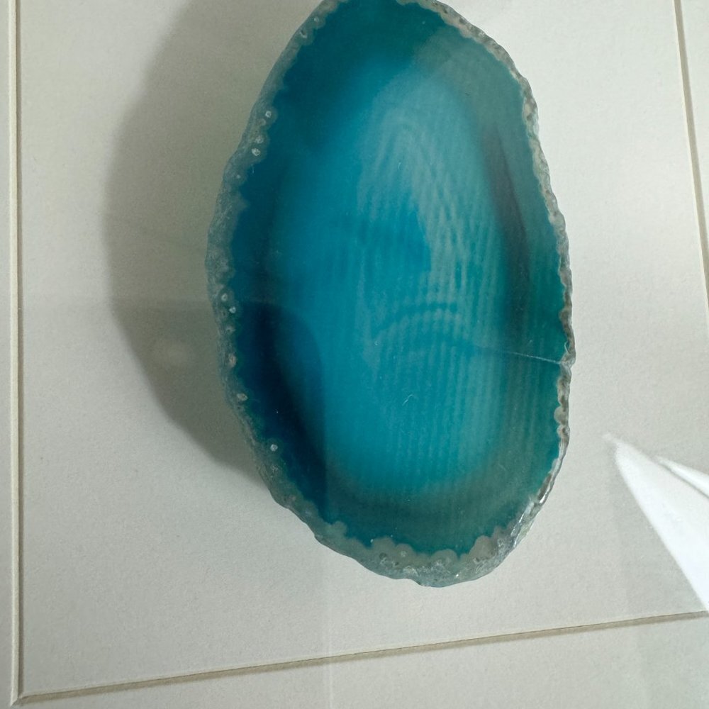 Stone Agate Slice Frame Shadowbox 3D Wall Decor - Picture 3 of 9