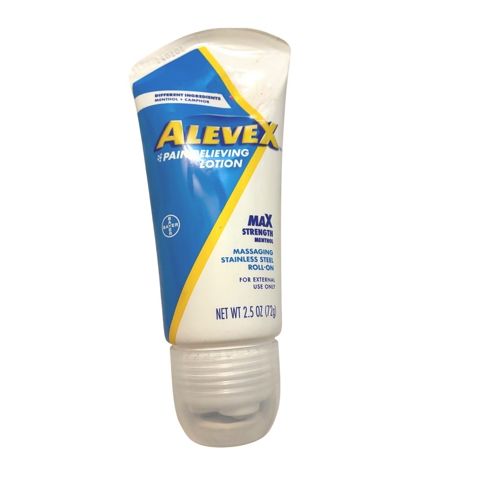 AleveX Max Strength Pain Relieving Lotion Menthol Camphor Roll-On 2.5 oz Bayer