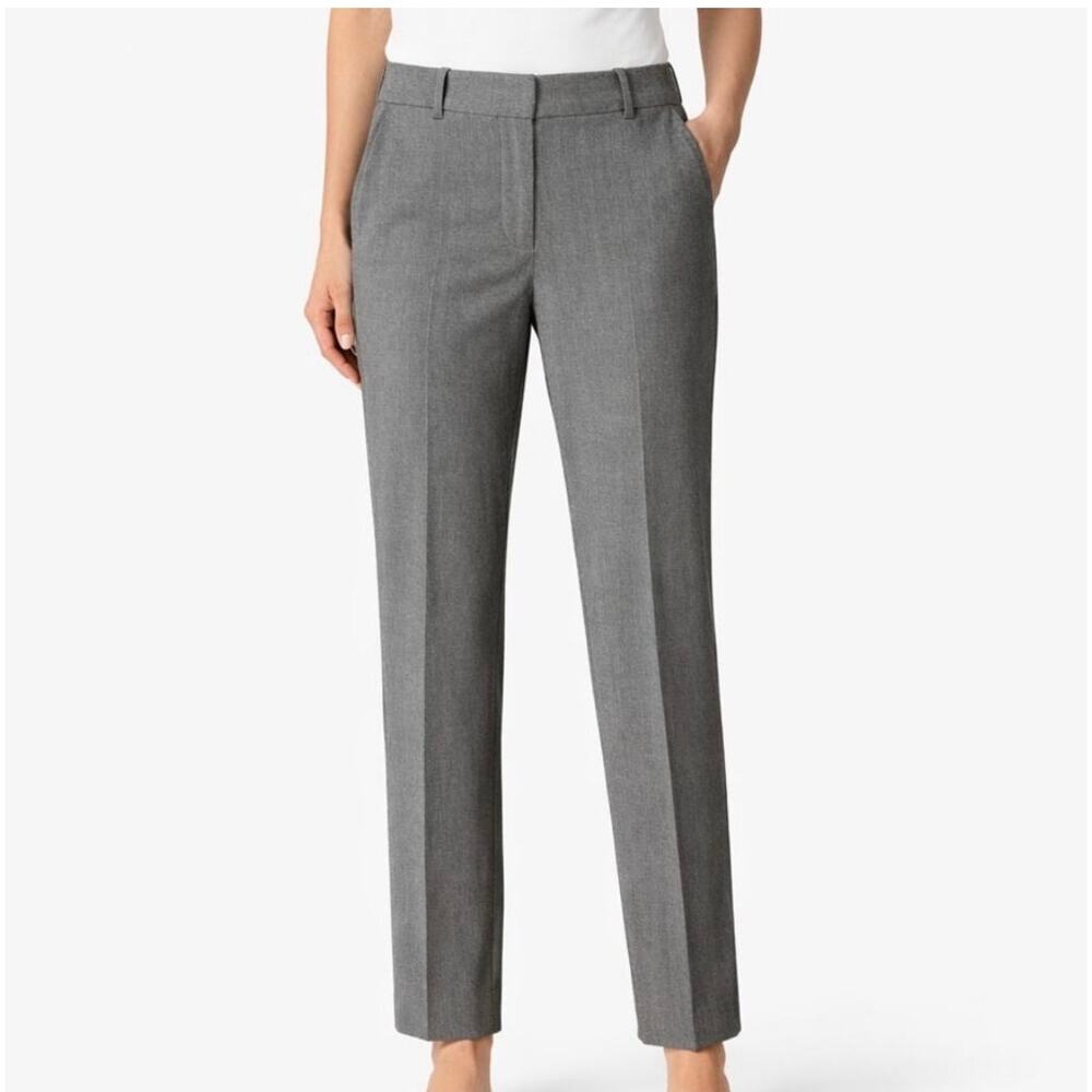 J Crew Ruby Full
Length Tailored  Slim Straight Leg Gray Pant  Trousers Woman 14