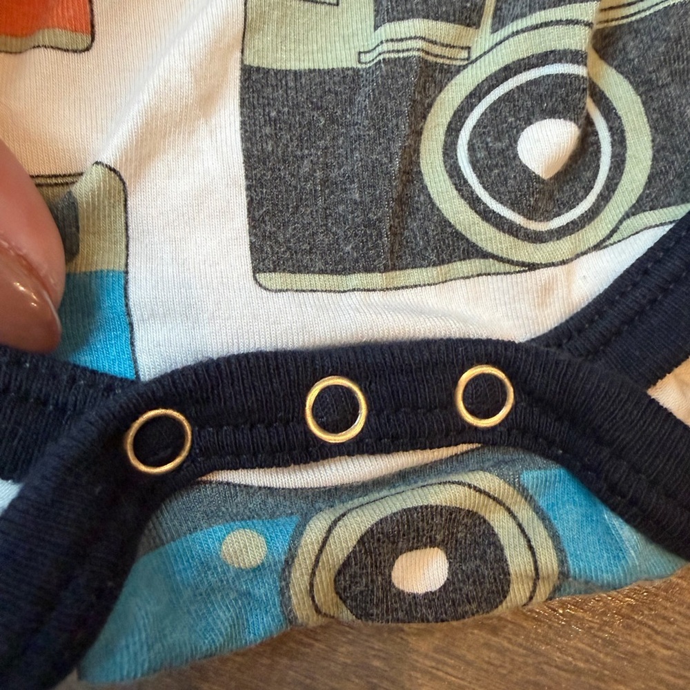 Kickee Pants Multicolor Camera Print Newborn Outfit - Picture 4 of 9