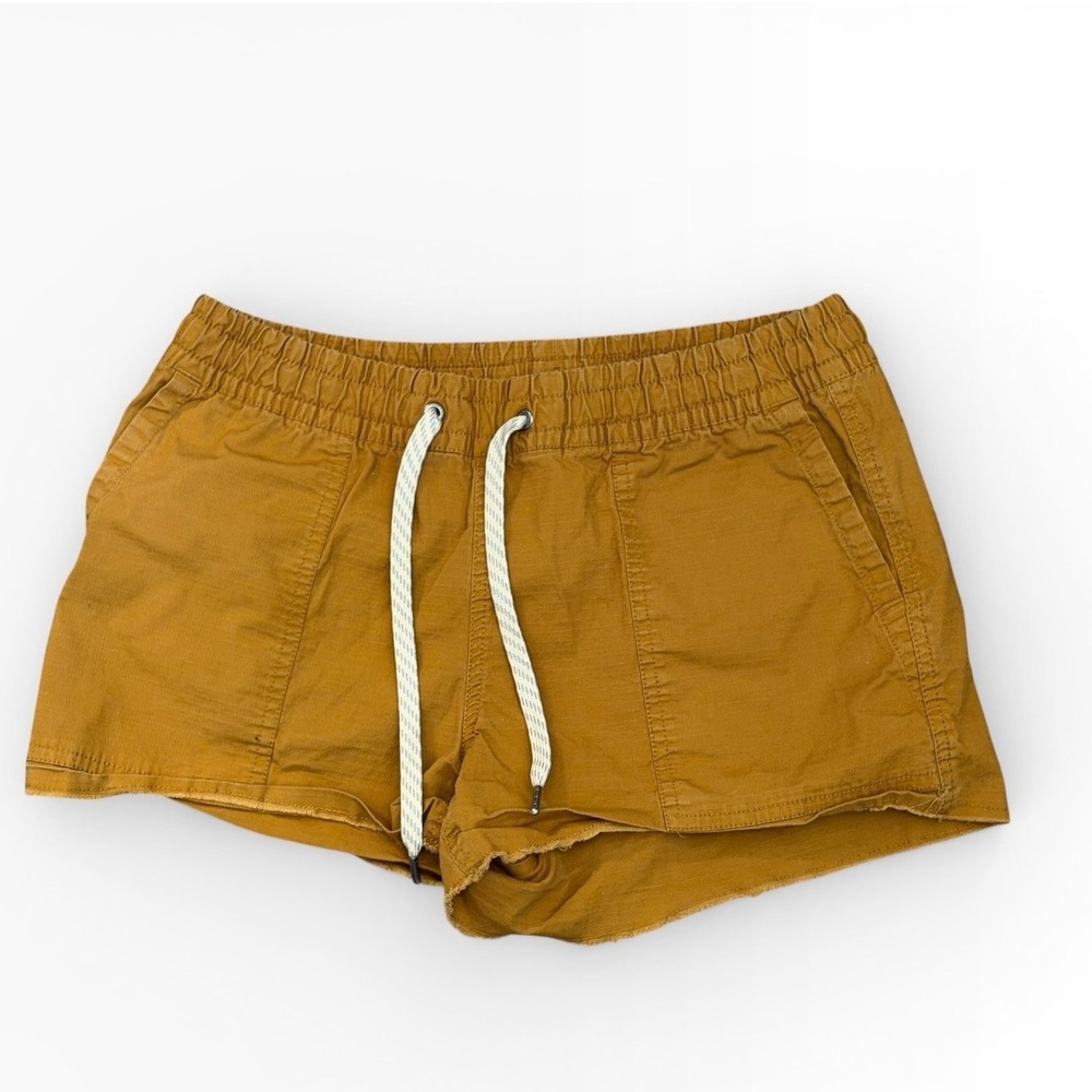Vuori Ripstop Shorts Brown? Organic Cotton VW385 Womens XS Athletic Pockets
