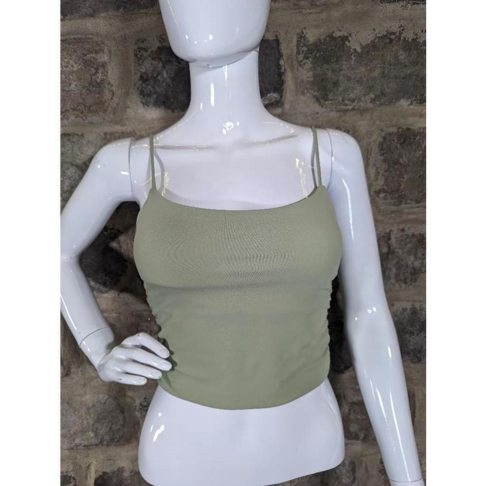 Women's Green Tank Top No Brand Coquette Neutral Tween‎