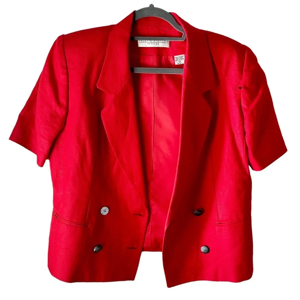 Vintage Valerie Stevens Women’s Jacket Red Size 2 (Petites) - Picture 2 of 6