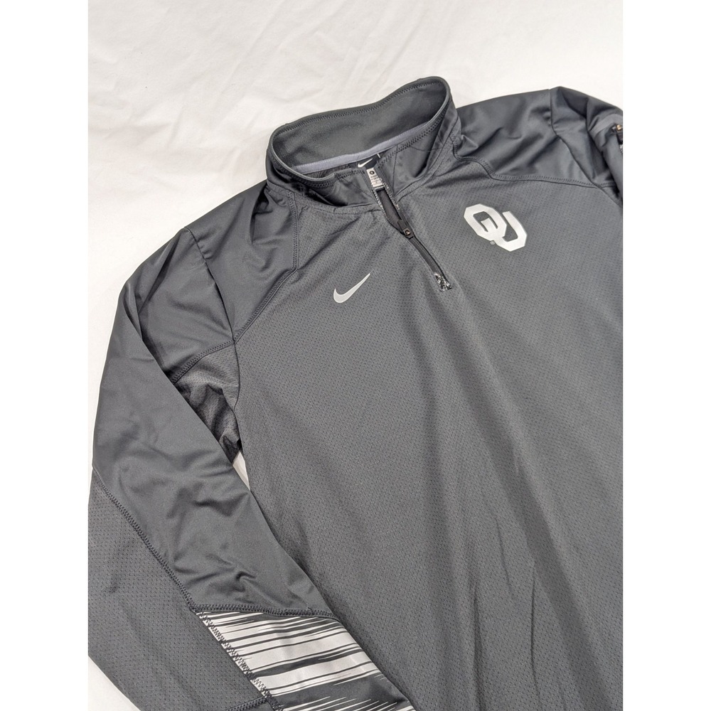 OKLAHOMA SOONERS Nike Polyester Quarter Zip Pullover Windbreaker Jacket - Small - Picture 2 of 8