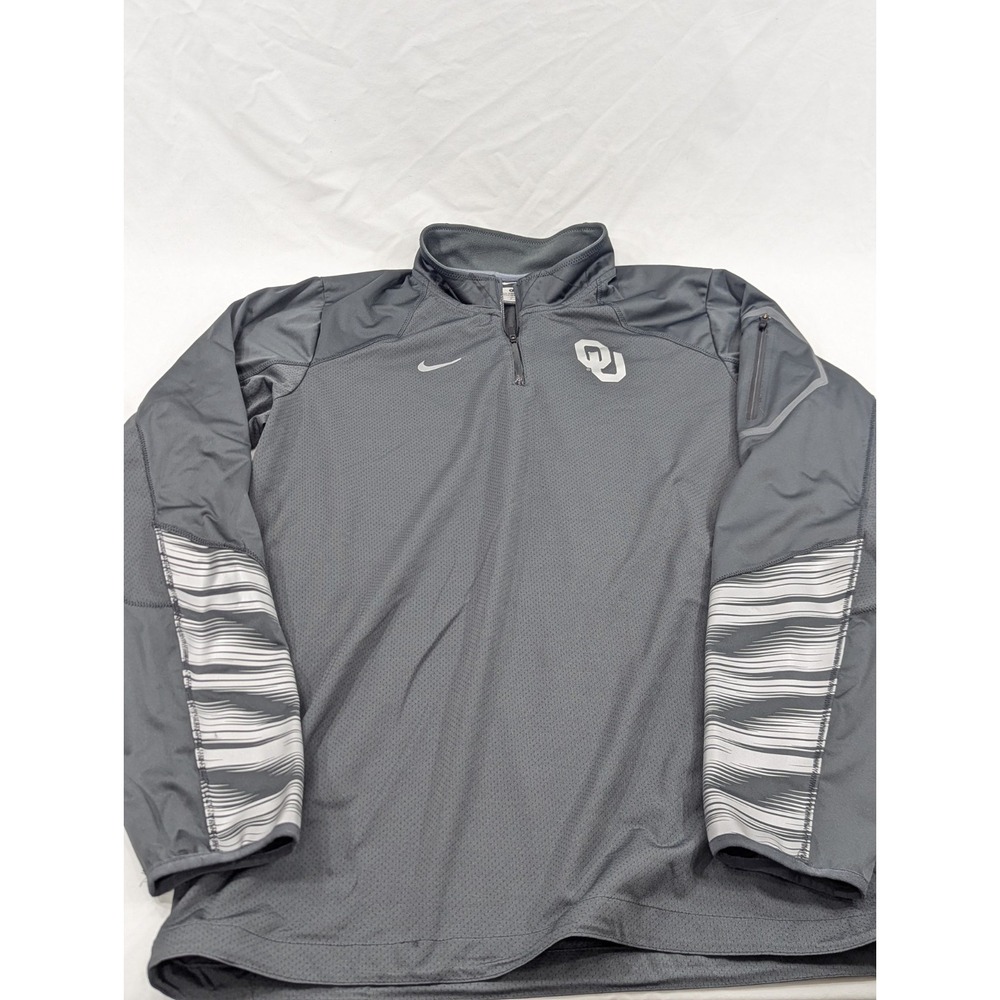 OKLAHOMA SOONERS Nike Polyester Quarter Zip Pullover Windbreaker Jacket - Small - Picture 4 of 8