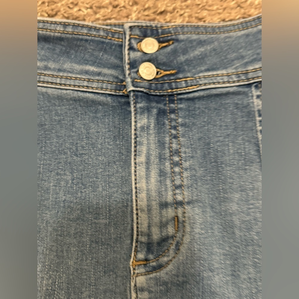 We The Free Maddie Denim Mid Skirt|High Rise Front Slit Denim Skirt Boho Western - Picture 4 of 6
