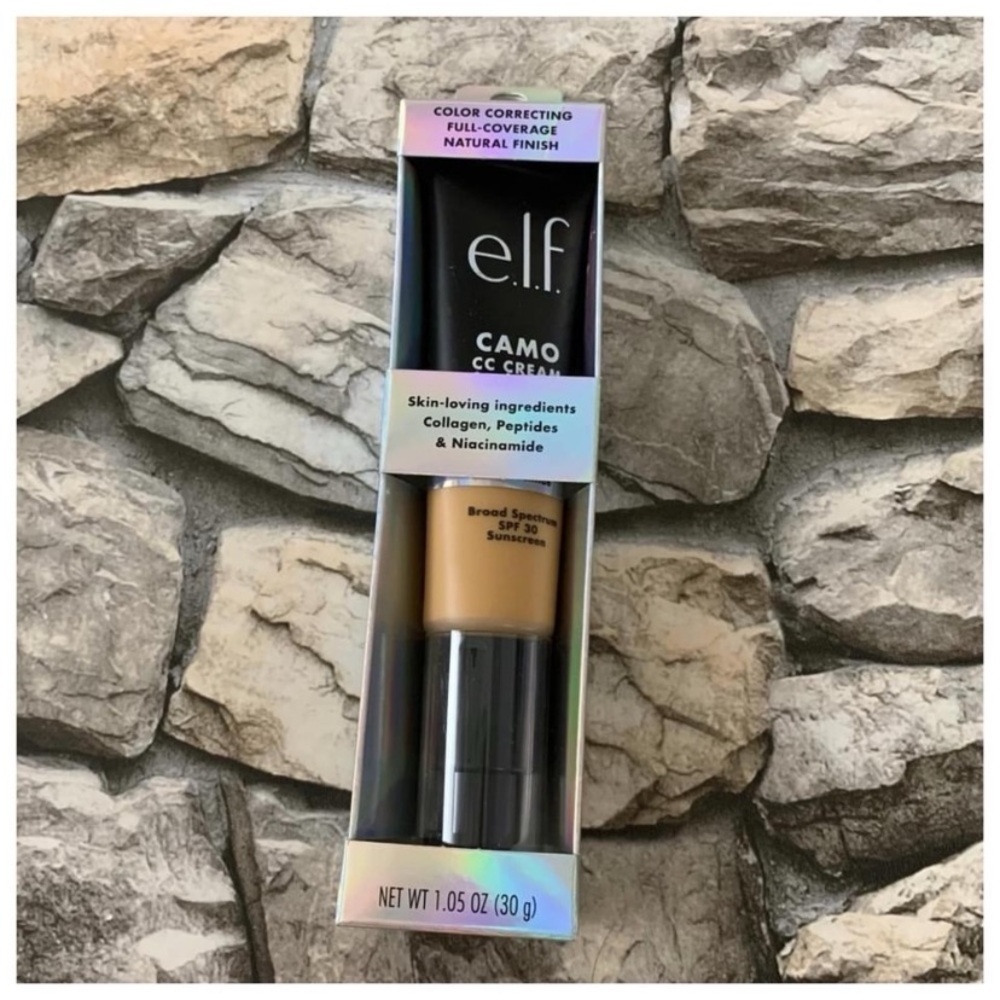 ELF Color Correcting CC Camo Cream Full Coverage Natural Finish 355 Warm Medium - Picture 2 of 4