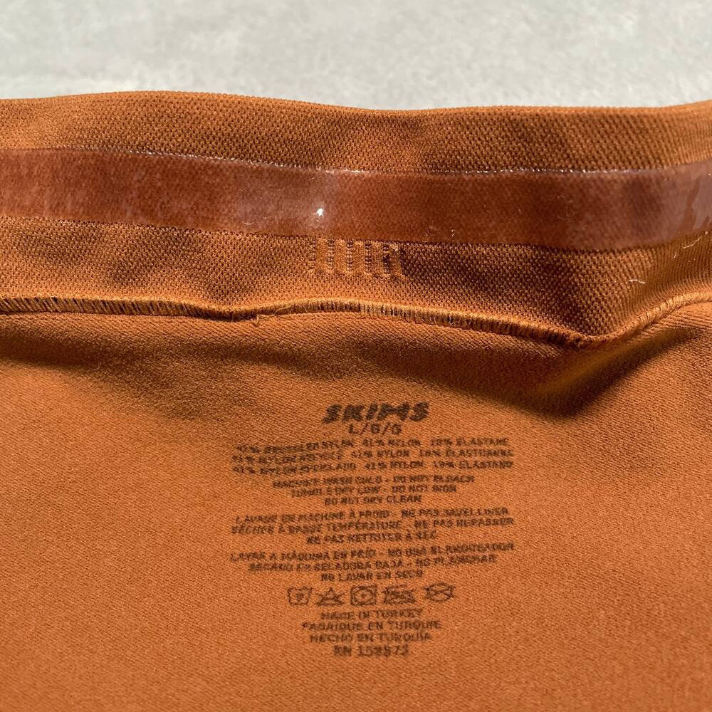 Skims Seamless Sculpt Mid Waist Thong Shapewear Women Large Brown Shaping Smooth - Picture 3 of 7