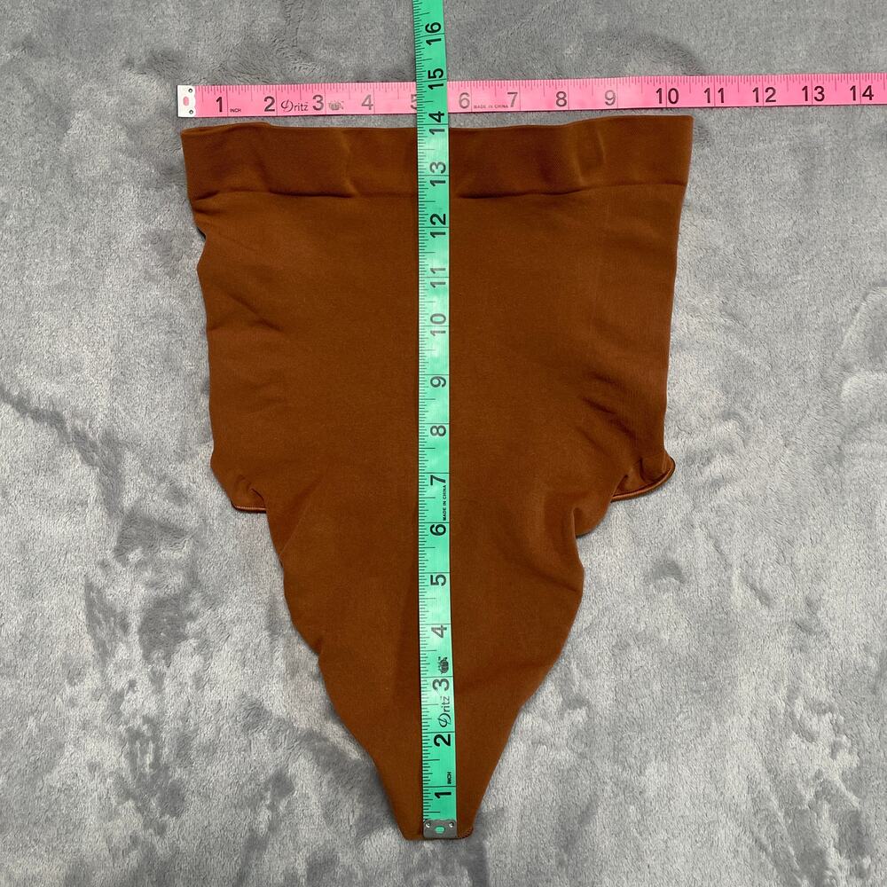 Skims Seamless Sculpt Mid Waist Thong Shapewear Women Large Brown Shaping Smooth - Picture 6 of 7