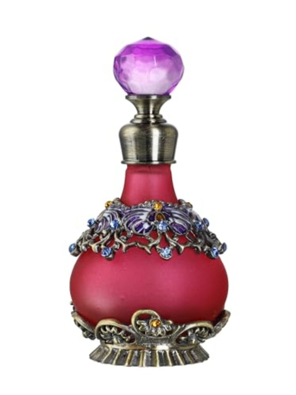 New -  25ml Purple Vintage Refillable Crystal Decor Perfume Bottle (purple)