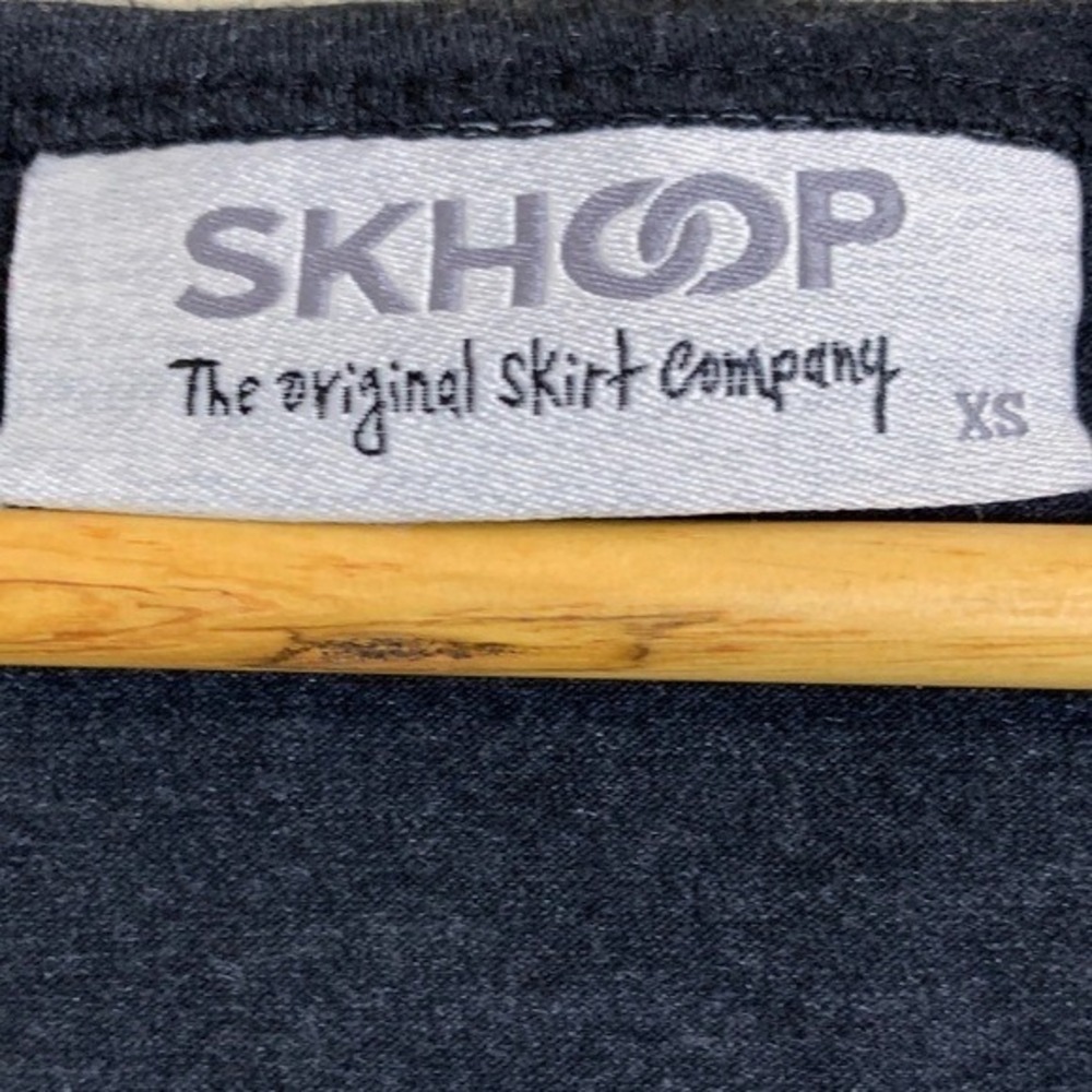 SKHOOP Tank Top Womens XS Gray Heather Sleeveless Scoop Neck Stretch - Picture 2 of 8