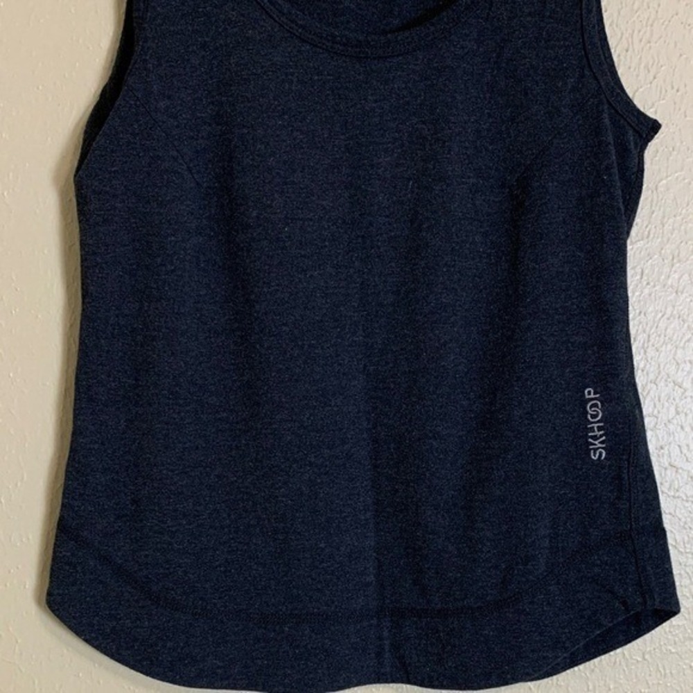 SKHOOP Tank Top Womens XS Gray Heather Sleeveless Scoop Neck Stretch - Picture 4 of 8