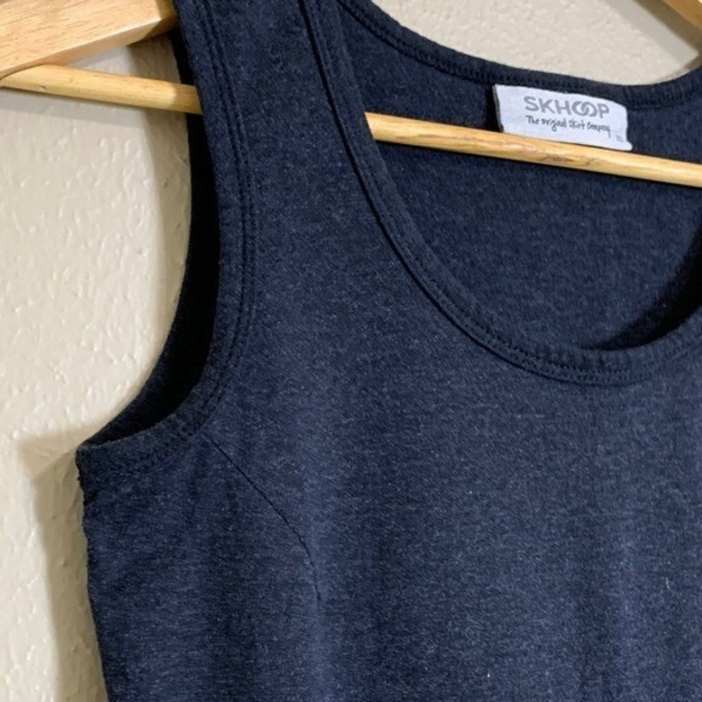 SKHOOP Tank Top Womens XS Gray Heather Sleeveless Scoop Neck Stretch - Picture 5 of 8