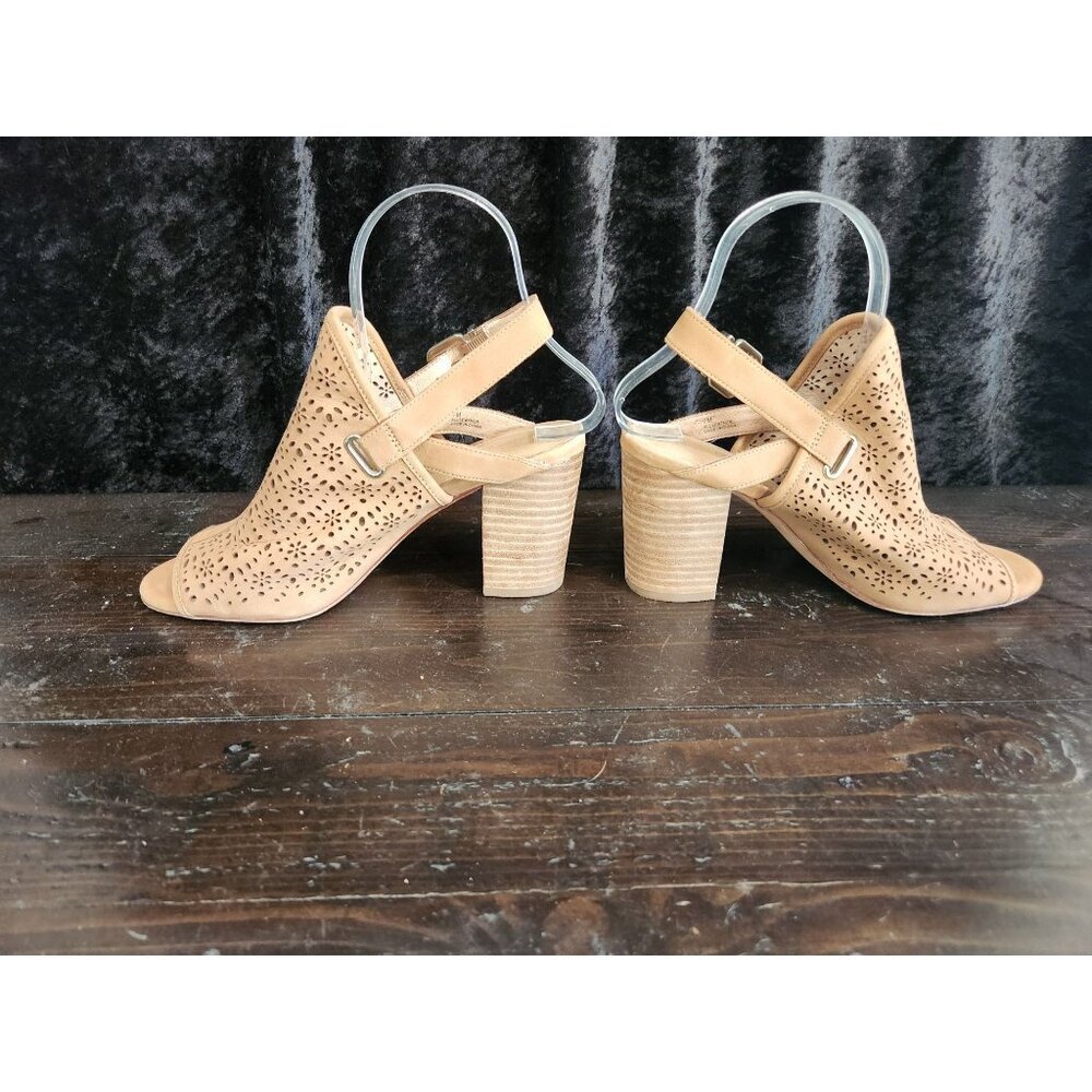 Antonio Melani Tan Leather Open Toe Slingback Sandal/Sz. 7.5M - Picture 2 of 9