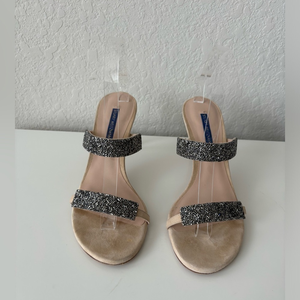 Stuart Weitzman Razzle 95 crystal embellished sandals size 9 - Picture 3 of 14
