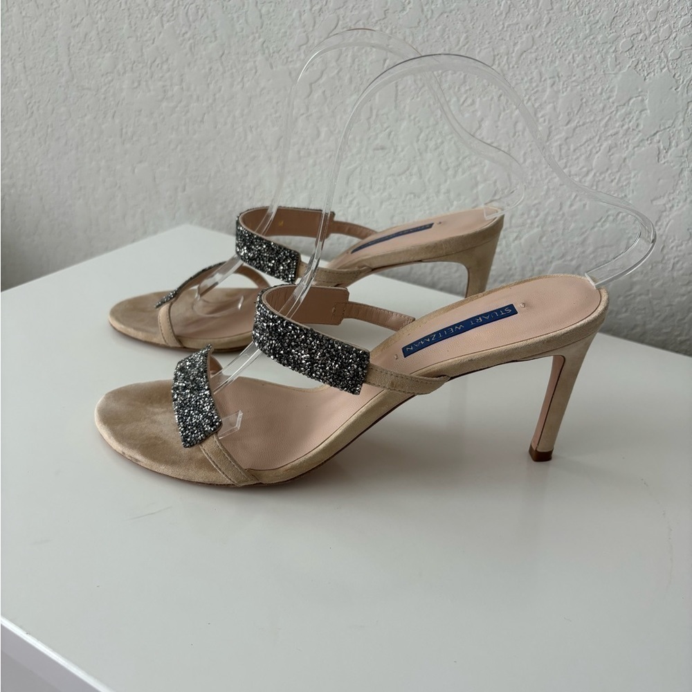 Stuart Weitzman Razzle 95 crystal embellished sandals size 9 - Picture 5 of 14