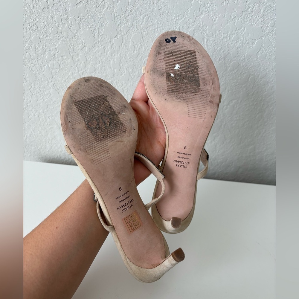 Stuart Weitzman Razzle 95 crystal embellished sandals size 9 - Picture 12 of 14