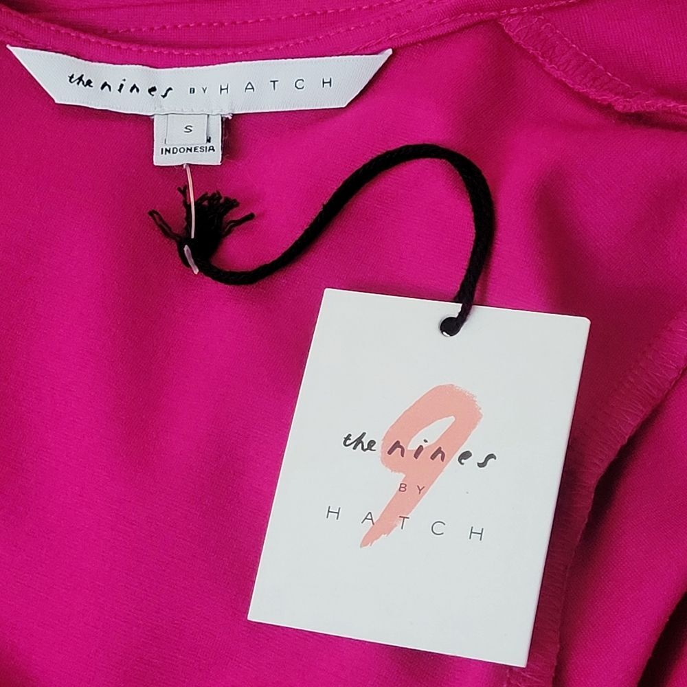 The Nines by Hatch Maternity Trapeze Dress Barbie Pink Generous Size Small New - Picture 7 of 13