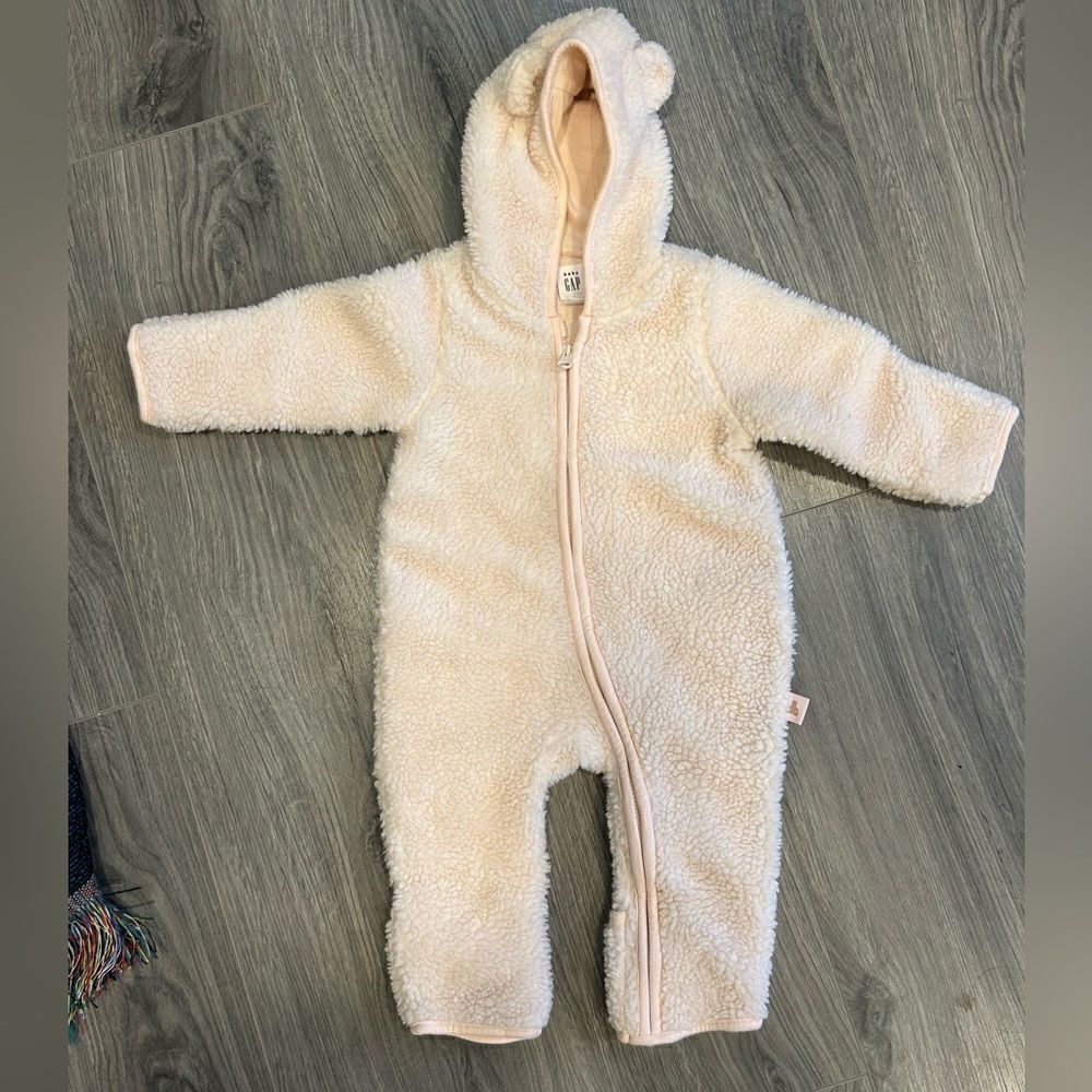 Baby gap pink snow suit