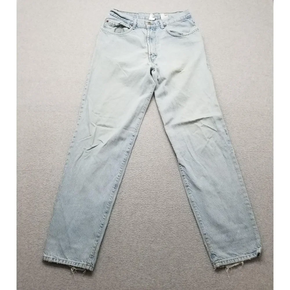 VINTAGE Lucky Brand Jeans Mens 30x33 Blue Denim Straight Made In USA - Picture 1 of 16