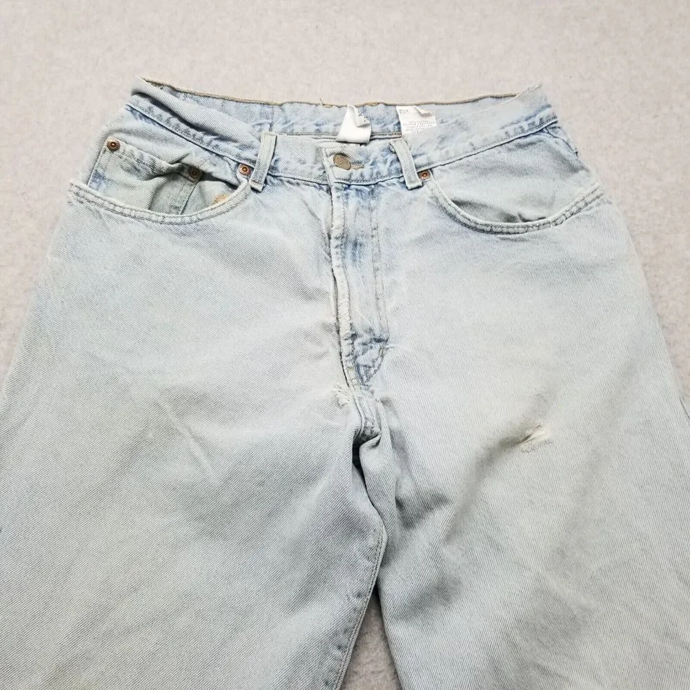 VINTAGE Lucky Brand Jeans Mens 30x33 Blue Denim Straight Made In USA - Picture 6 of 16