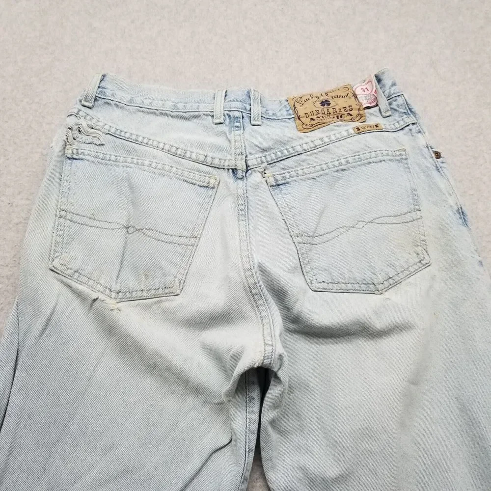 VINTAGE Lucky Brand Jeans Mens 30x33 Blue Denim Straight Made In USA - Picture 15 of 16