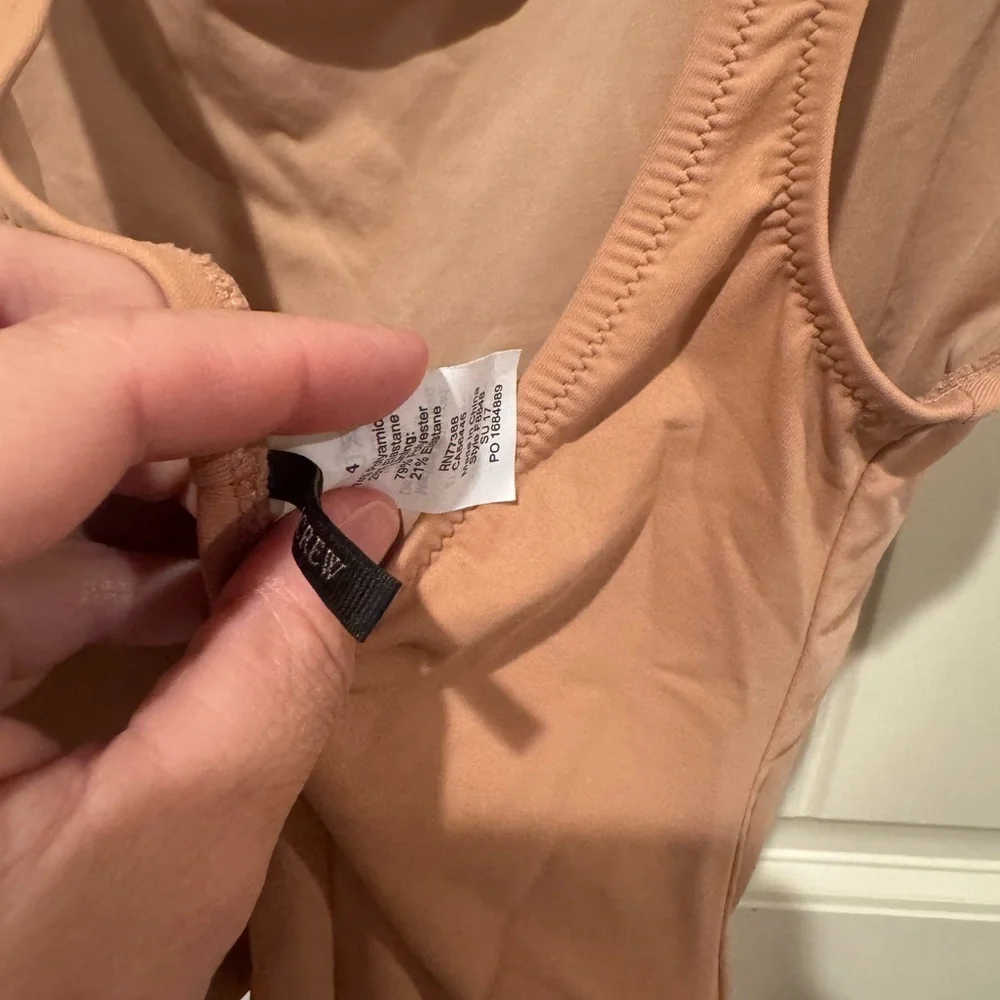 TAN J.Crew Scoopback One-Piece Swimsuit 4 - Picture 4 of 7