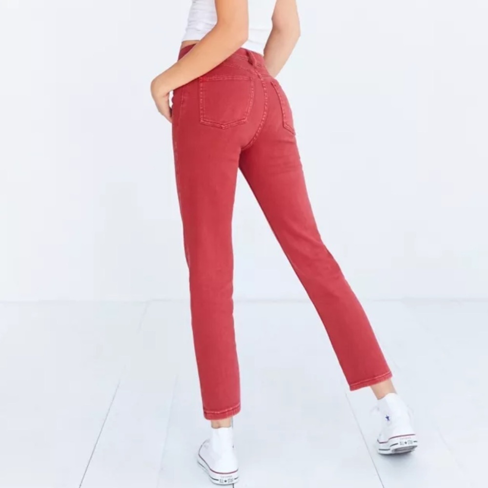 Urban Outfitters BDG Girlfriend Monochrome High-Rise Jean Women’s Size 29 - Red