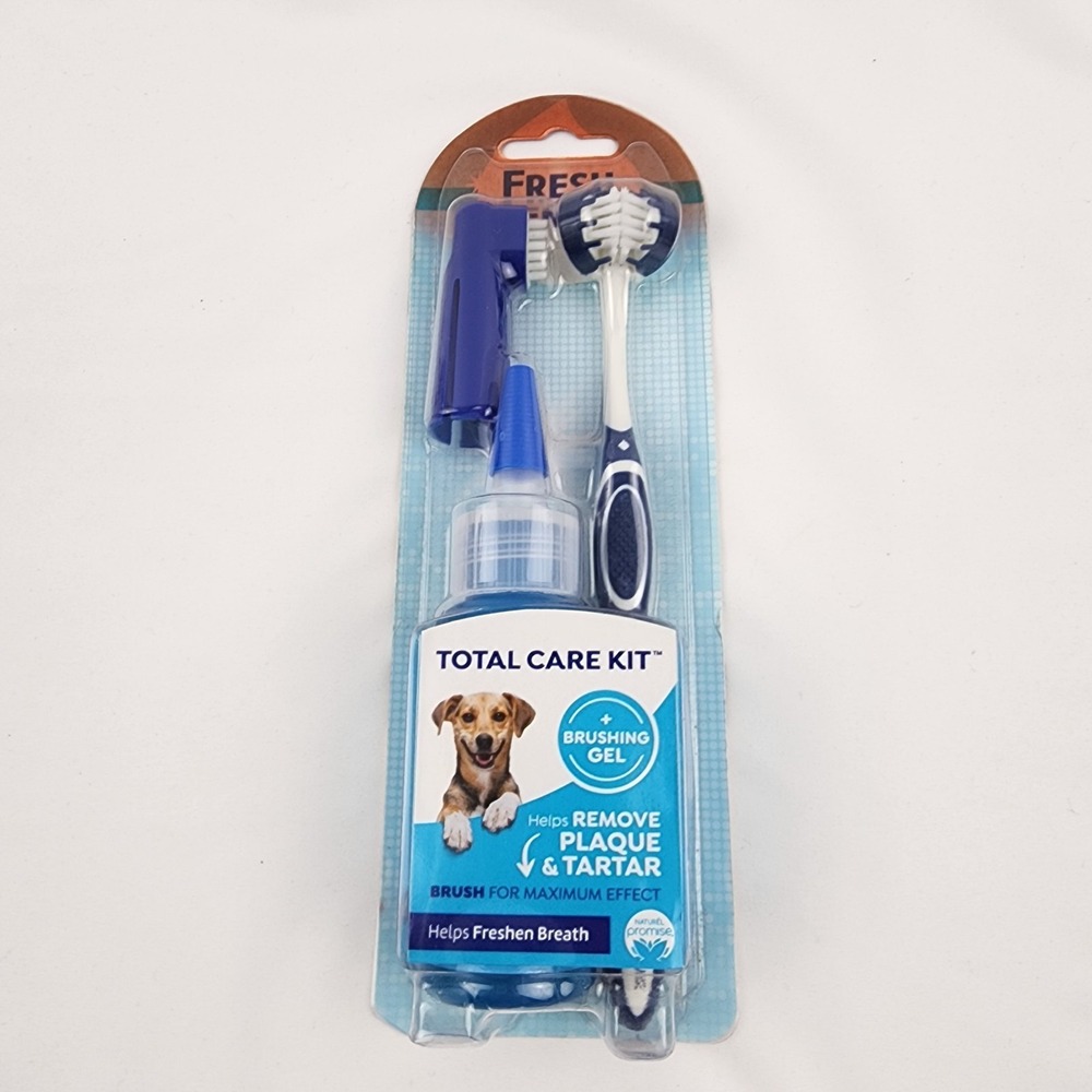 Fresh Dental Tooth Brushing Kit for Dogs & Cats, 2 oz Gel and Toothbrush