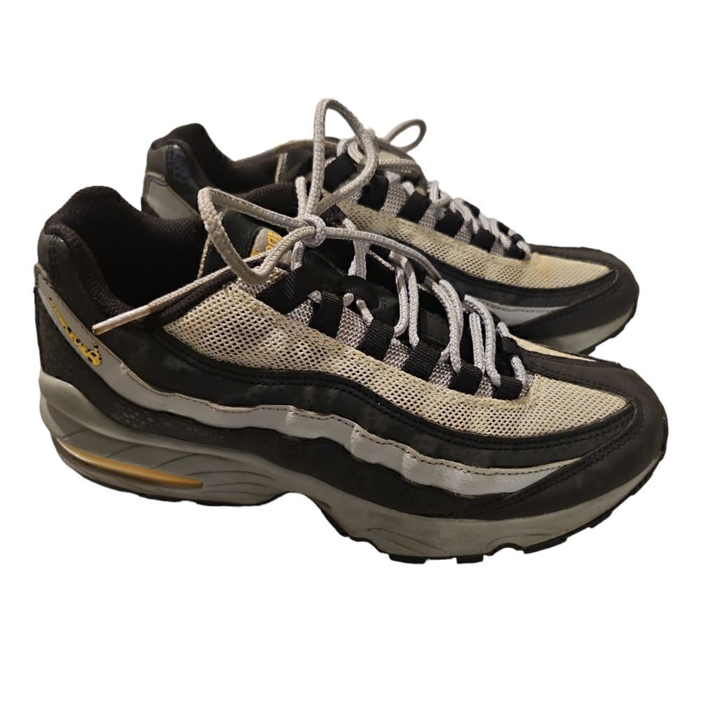 Nike Kids Yellow Gray Air Max 95 GS 6Y - Picture 3 of 6