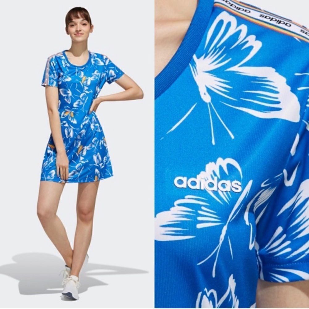 Adidas Farm Rio Butterfly Blue Dress size Medium