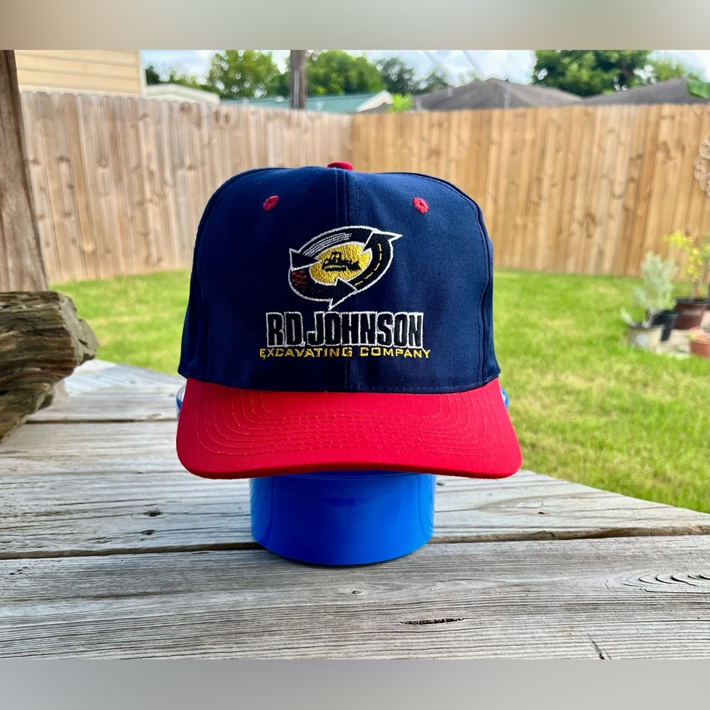 Company Logo Hat Navy and Red RD Johnson SnapBack‎ Cap