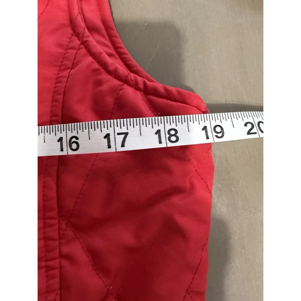 Cutter & Buck Women's Red Quilted Vest Size Medium Windtec Pockets Golf Active - Picture 6 of 7