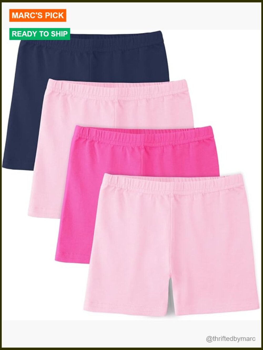 4 Pack Girls Bike Shorts Cartwheel Shorts for Toddlers Kids Under Dress Dance