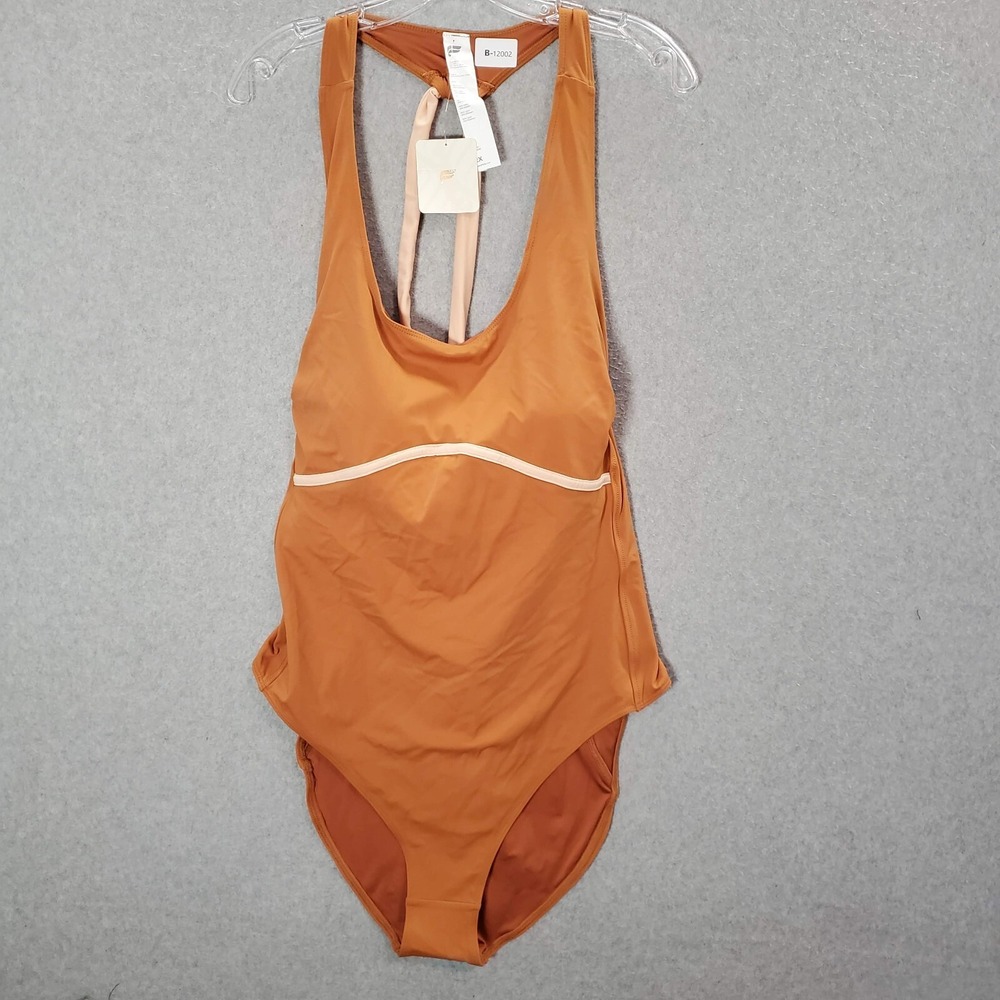 Fabletics Women‎ Swimwear 2X Orange Gabriella Swimsuit II One Piece NWT