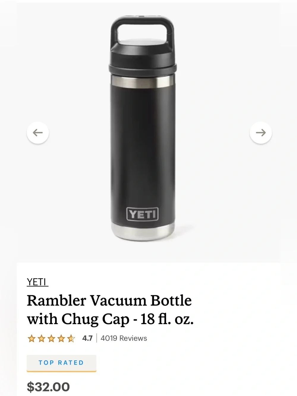 Yeti rambler with chug cap - Picture 9 of 10