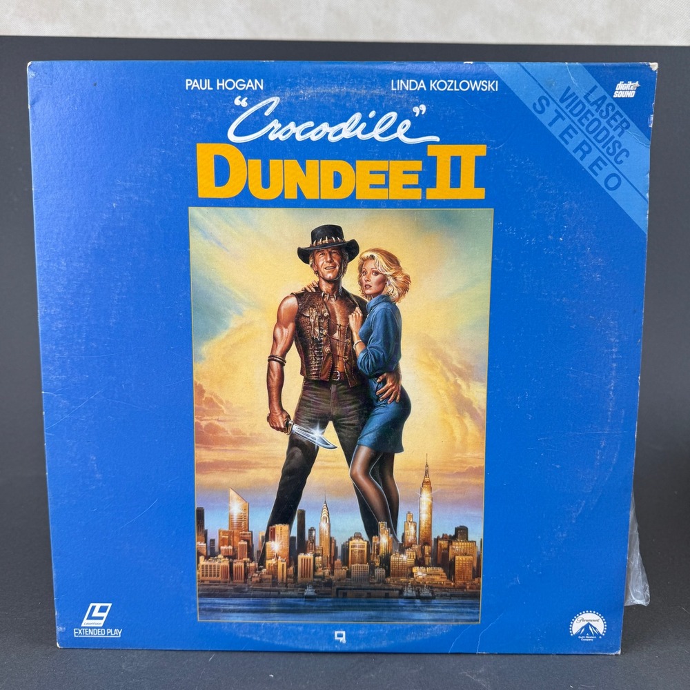 Paramount Crocodile Dundee II LaserDisc 12" Blue Good Extended Play LV 32147