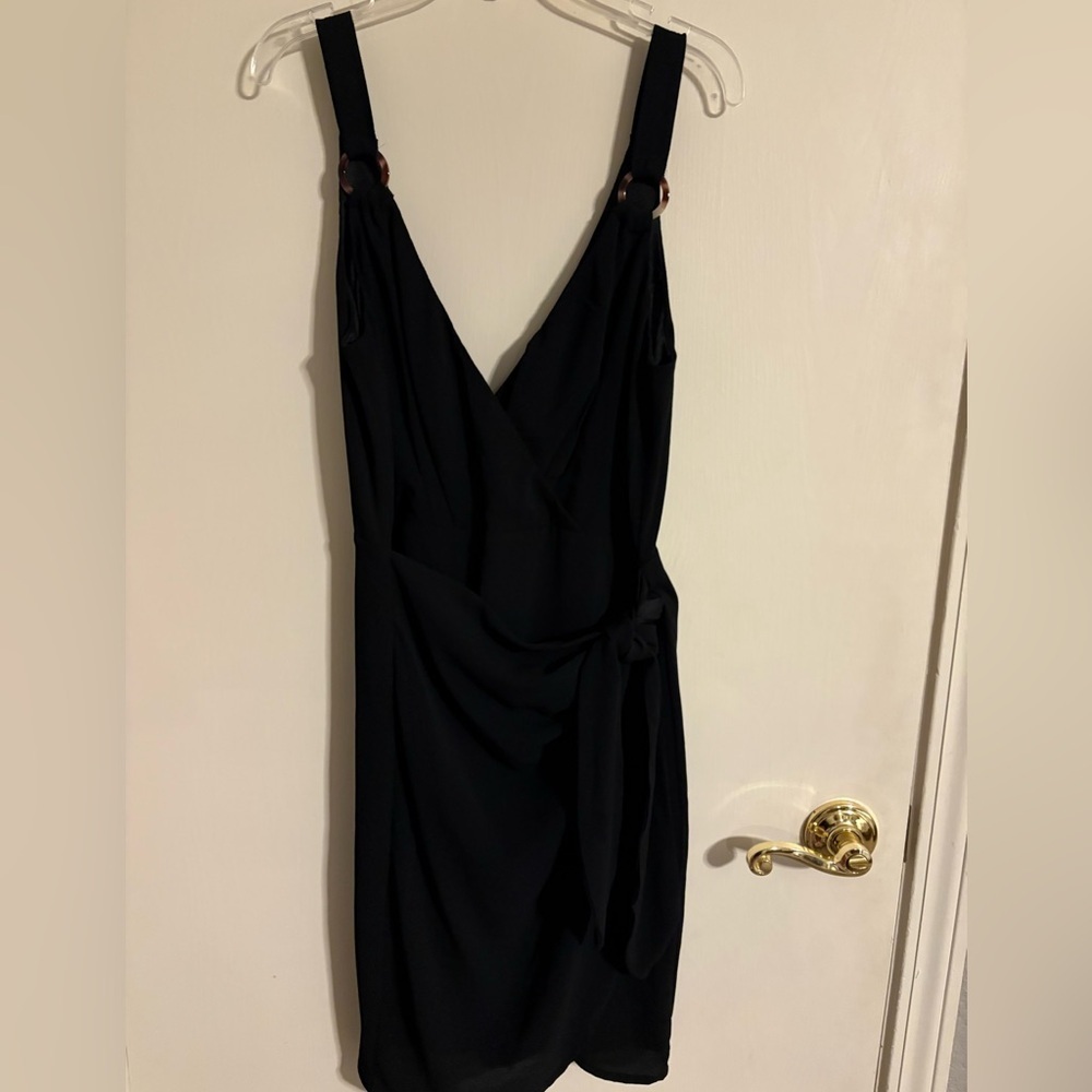 Willow & Root Black Wrap Dress - Picture 3 of 7