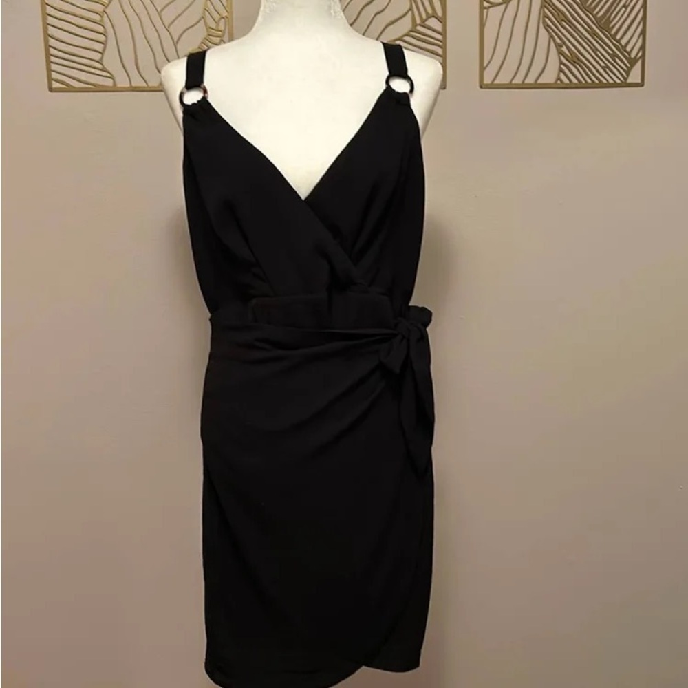 Willow & Root Black Wrap Dress - Picture 2 of 7