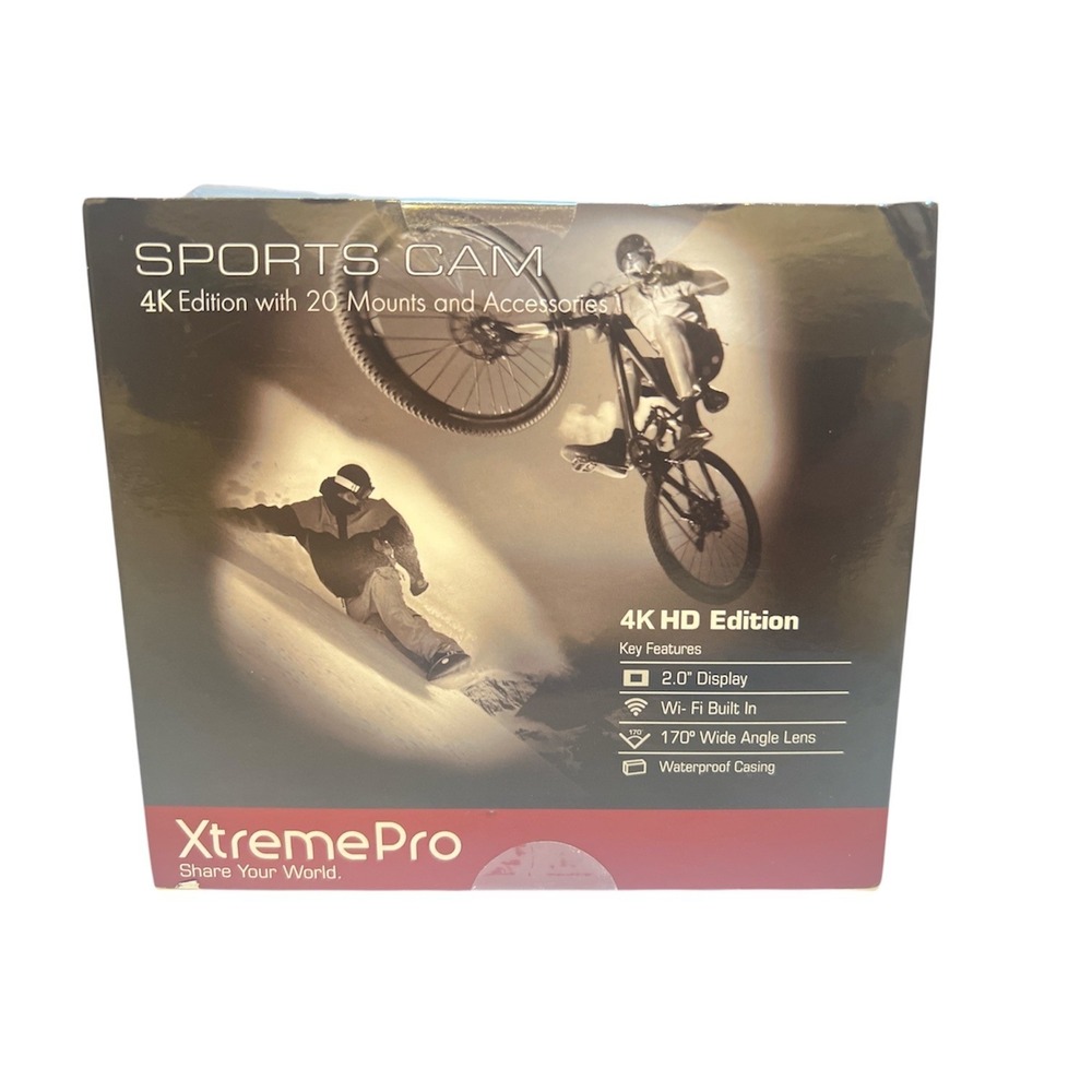 XtremePro Sports Cam 4K HDEdition Wifi 20 Mounts Accessories Waterproof Outdoors