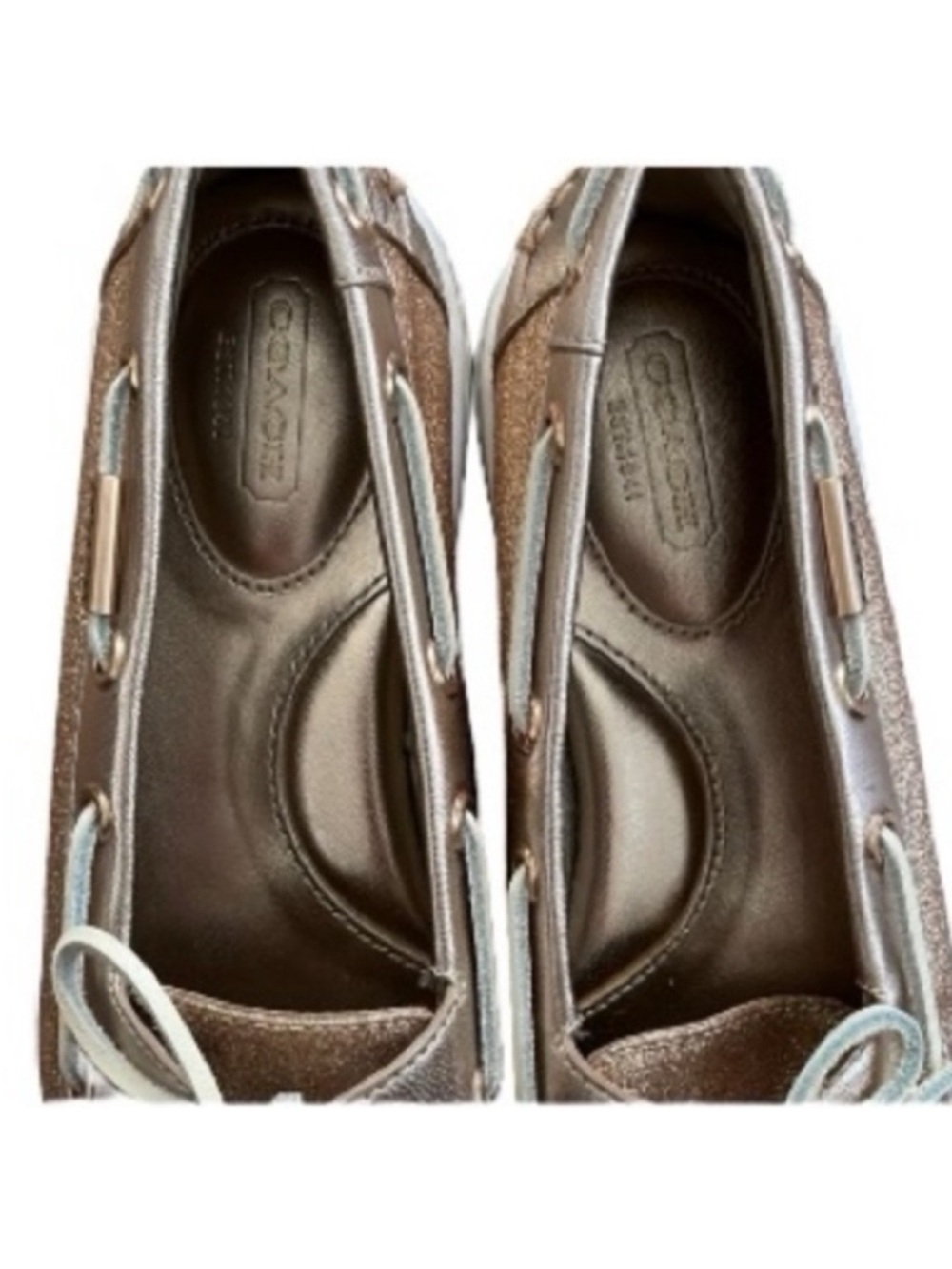 COACH Richelle Loafer Boat
Glitter Gold Sz 7B W - Picture 9 of 14