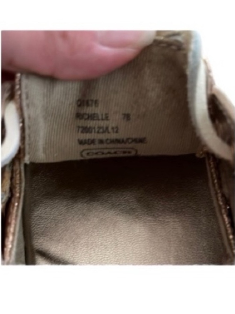 COACH Richelle Loafer Boat
Glitter Gold Sz 7B W - Picture 14 of 14