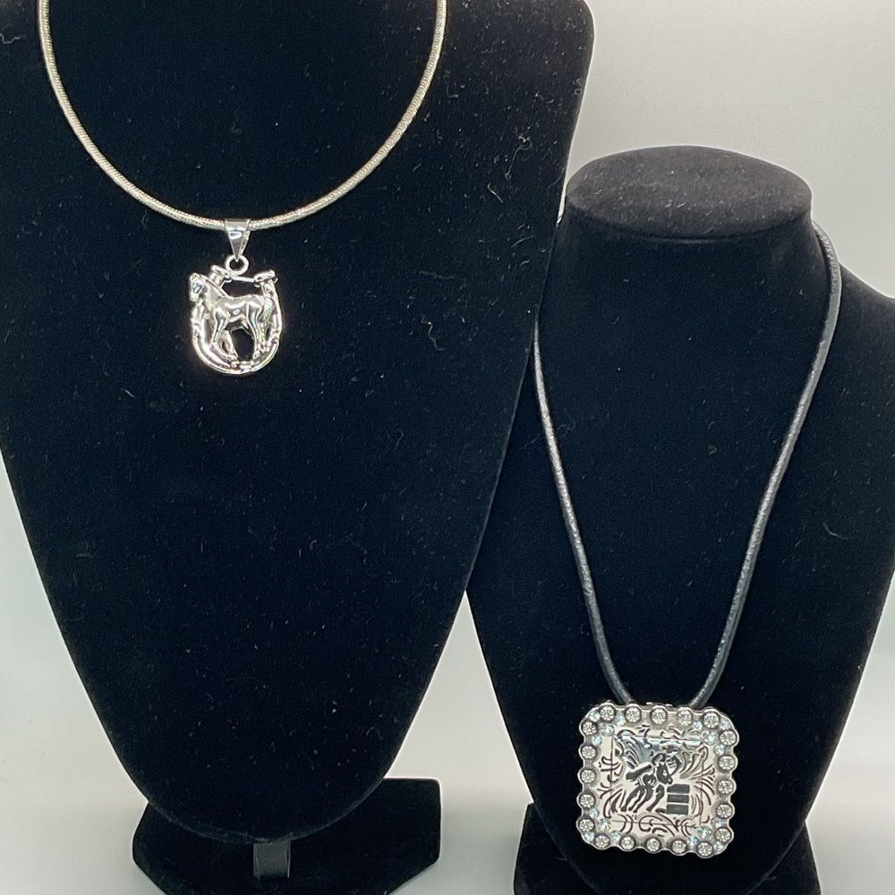 Western Themed Horse Pendant Necklaces