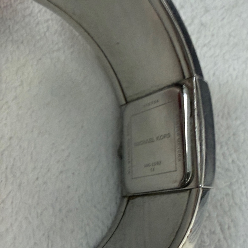 Michael Kors Silver and Brown Leather Watch - Picture 4 of 8