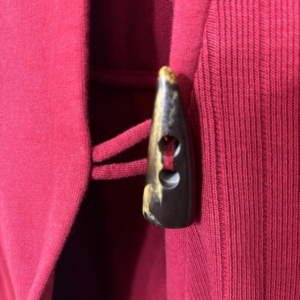 Lucky Brand Red Asymmetrical Knit Cardigan Jacket Women’s Medium - Picture 5 of 5